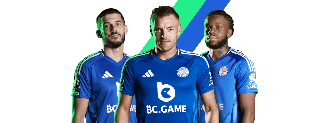 Sporters met bc.game op hun shirt