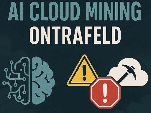 Illustratie van AI Cloud Mining met brein- en waarschuwingssymbolen onder de titel “Ontrafeld”